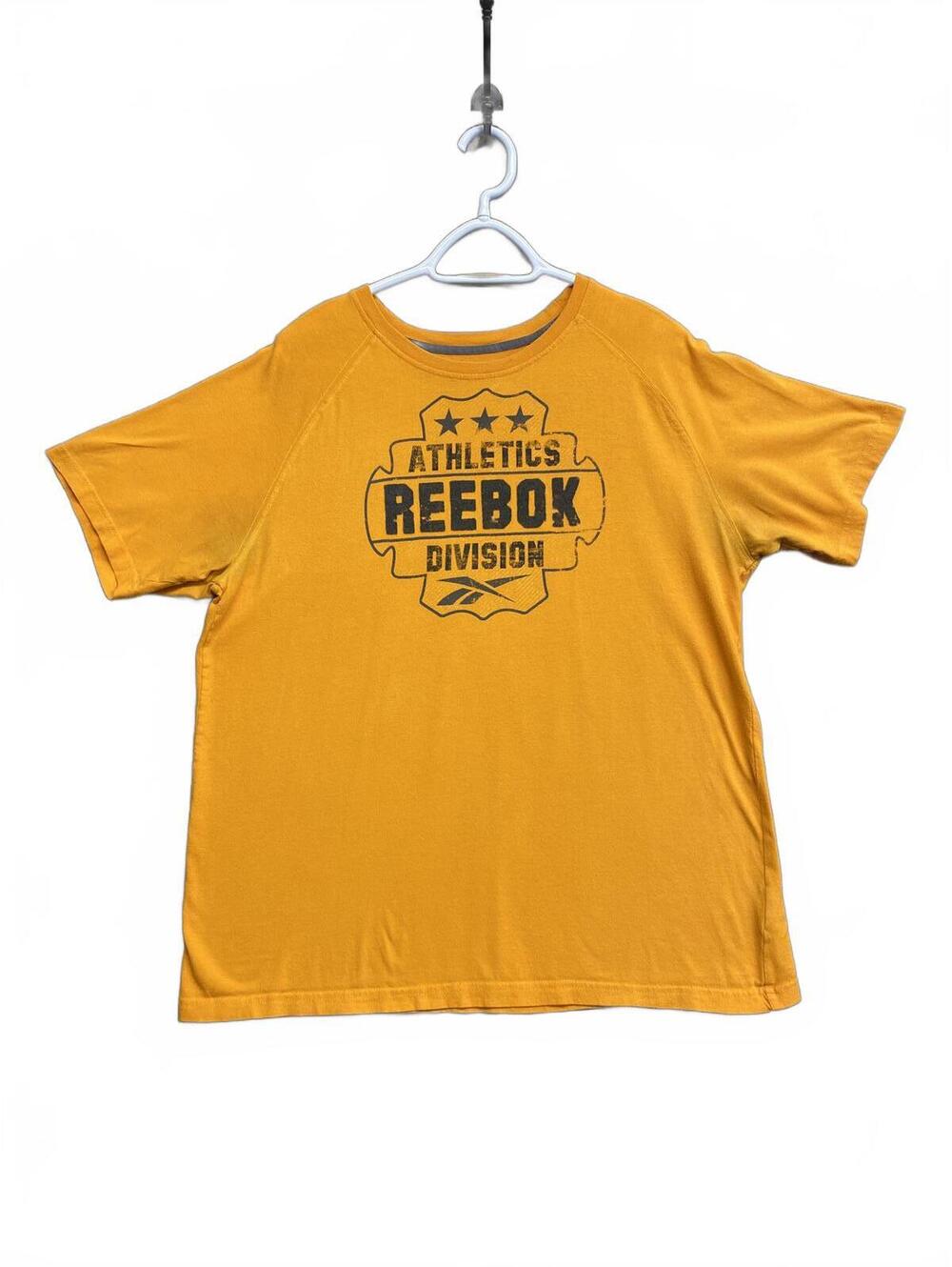 Reebok 2011 Athletics Division Mustard Yellow T-Shirt Size Large Made in India
